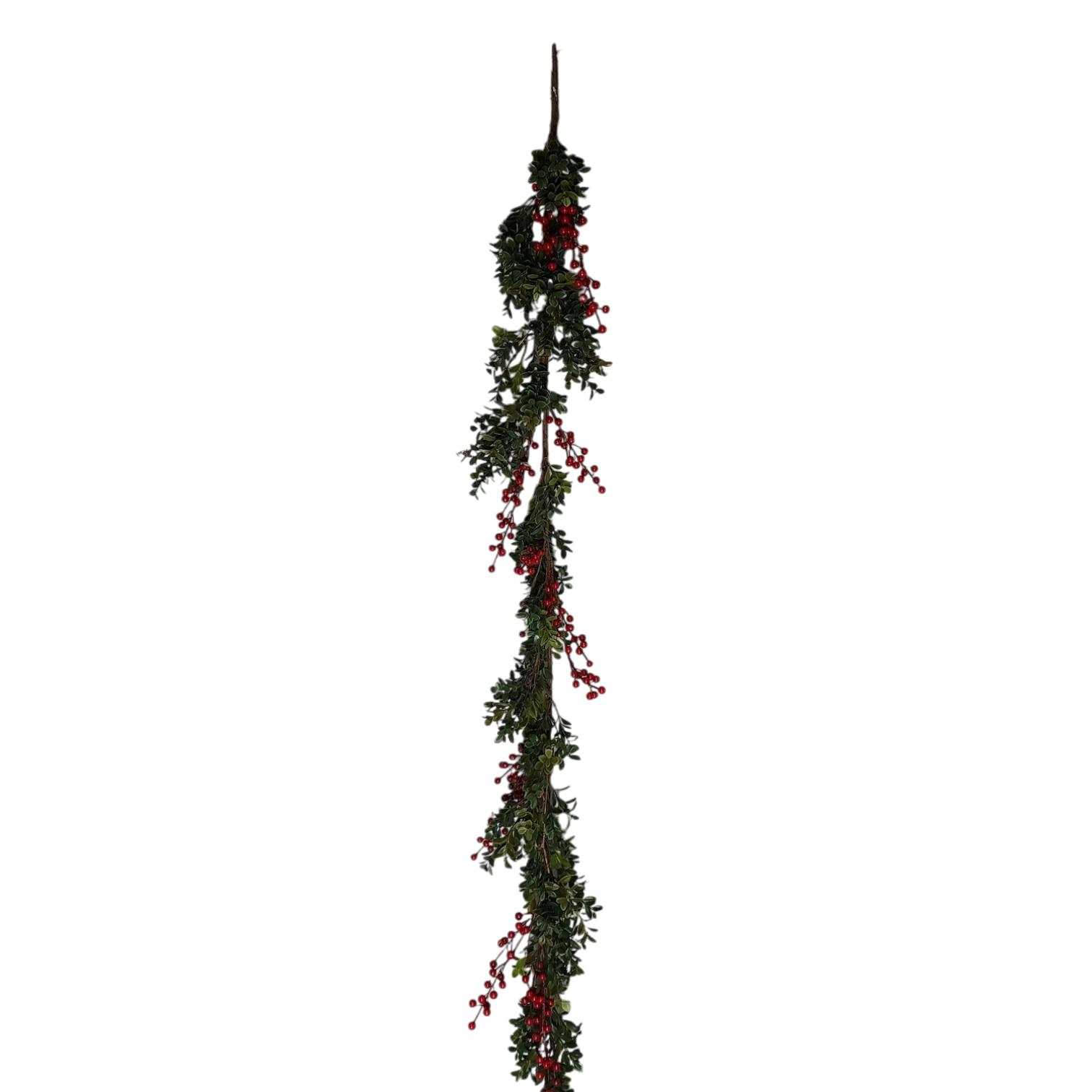 Boxwood Garland with Berries - 5 Feet Long
