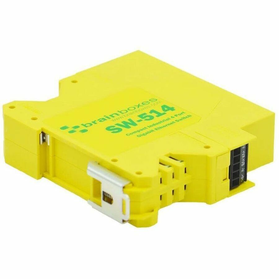 Brainboxes Compact Industrial 4 Port Gigabit Ethernet Switch - 4 Ports - Gigabit Ethernet