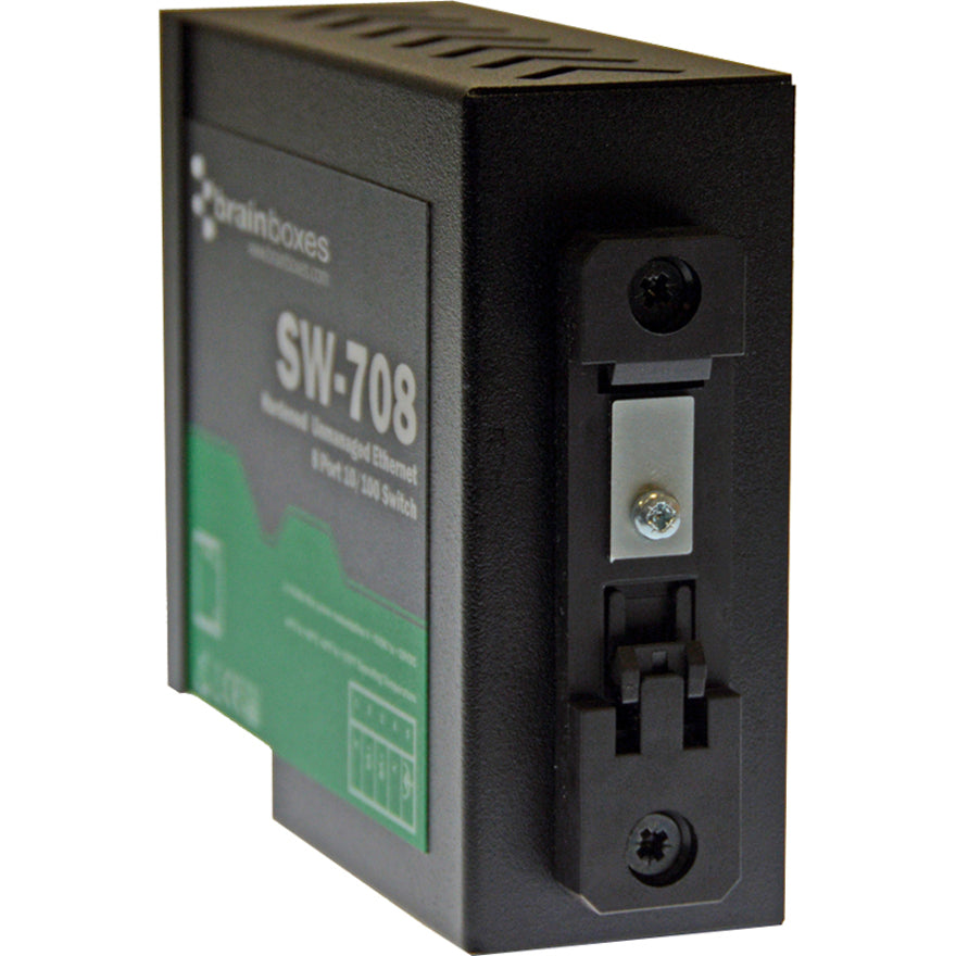 Brainboxes Hardened Industrial Ethernet 8 Port Switch DIN Rail Mountable SW-708