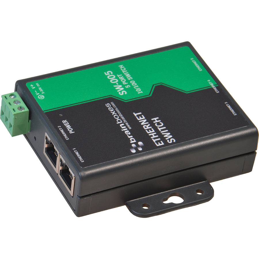 Brainboxes SW-005 5-Port Industrial Ethernet Switch - Wall Mountable Network Solution | TecISoft