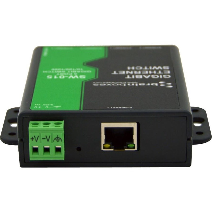 Brainboxes SW-015 Light Industrial 5 Port Gigabit Ethernet Switch - Wall Mountable Unmanaged Switch | TecISoft