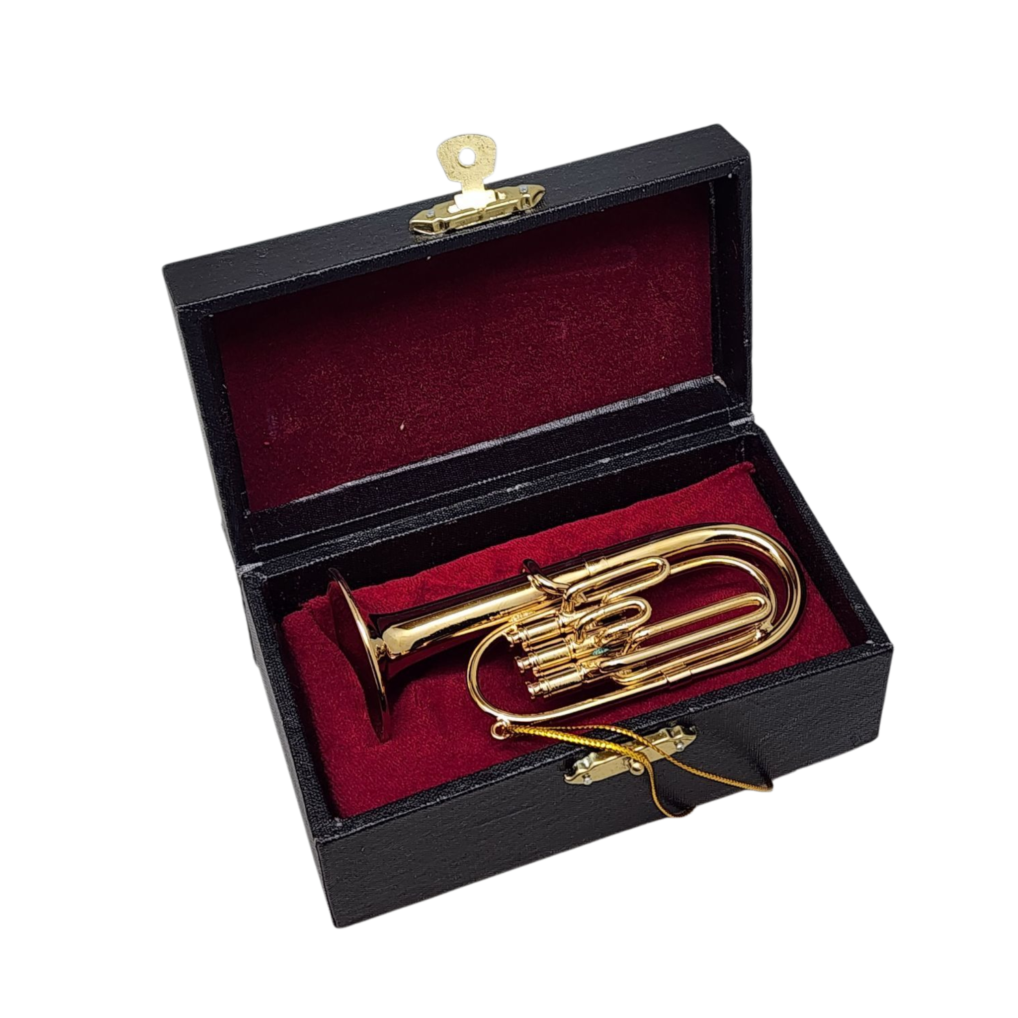 Brass Euphonium Ornament with Case
