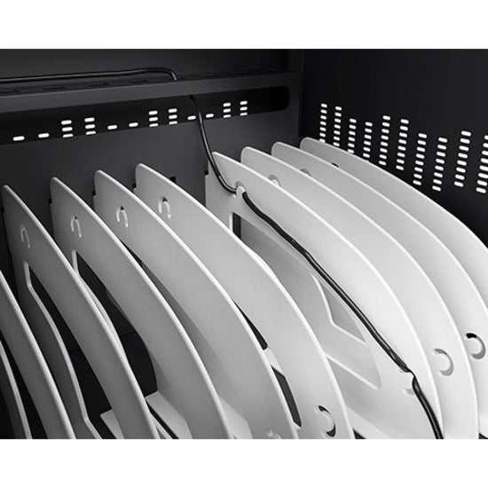 Bretford CUBE Cart 32-Device Charging Cart TVC32PAC-PM (Platinum, 90° Doors)