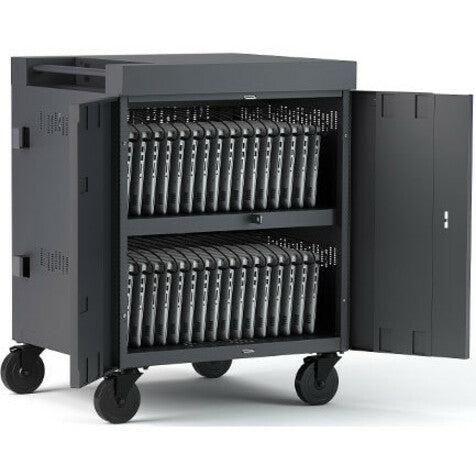 Bretford Cube Cart Portable Device Management Cart Black
