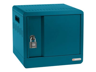 Bretford Cube Micro Station Pre-Wired TVS10USBC - Cabinet unit - for 10 notebooks/tablets - lockable - welded steel - pacific TVS10USBC-PA