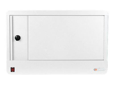Bretford Cube Micro Station Pre-Wired TVS16USBC - Cabinet unit - for 16 devices - lockable - welded steel - arctic white - screen TVS16USBC-AW