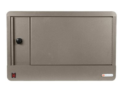Bretford Cube Micro Station Pre-Wired TVS16USBC - Cabinet unit - for 16 devices - lockable - welded steel - champagne - screen TVS16USBC-CH