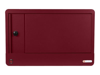 Bretford Cube Micro Station Pre-Wired TVS16USBC - Cabinet unit - for 16 devices - lockable - welded steel - maroon - screen size: TVS16USBC-MA