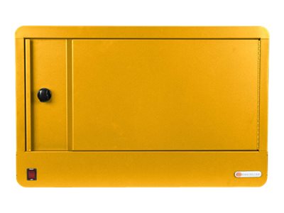 Bretford Cube Micro Station Pre-Wired TVS16USBC - Cabinet unit - for 16 devices - lockable - welded steel - mustard - screen TVS16USBC-MUS