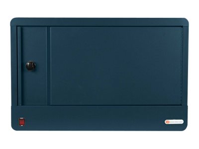 Bretford Cube Micro Station Pre-Wired TVS16USBC - Cabinet unit - for 16 devices - lockable - welded steel - topaz - screen size: TVS16USBC-TZ