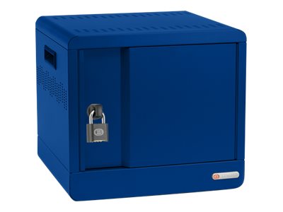 Bretford Cube Micro Station TVS10PAC - Cabinet unit - for 10 notebooks/tablets - lockable - welded steel - royal blue - screen TVS10PAC-RB