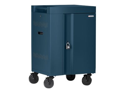 Bretford Cube Mini TVCM24USBC - Cart (charge only) - pre-wired - for 24 tablets / notebooks - lockable - steel - topaz - screen TVCM24USBC-TZ
