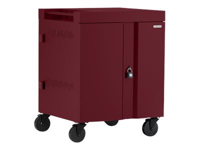 Bretford Cube TVC32PAC - 270 degree doors - cart (charge only) - for 32 netbooks/tablets - lockable - steel - maroon - screen TVC32PAC-270MA