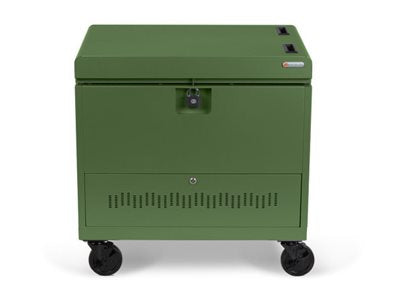 Bretford Cube Toploader TVTL30CAD - Cart (charge only) - for 30 tablets / notebooks - with caddies - lockable - steel - grass TVTL30CAD-GRA