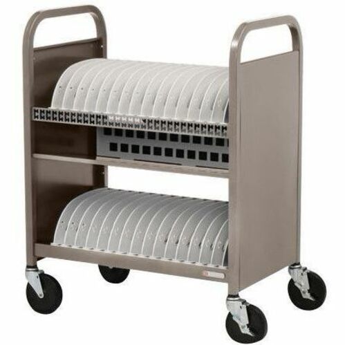 Bretford Cube Transport Cart Portable Device Management Cart Champagne