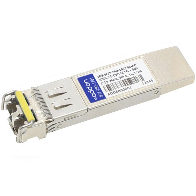 Brocade (Formerly) 10G-SFPP-ZRD-1558-98 Compatible TAA Compliant 10GBase-DWDM 100GHz SFP+ Transceiver (SMF, 1558.98nm, 80km, LC, DOM) 10G-SFPP-ZRD-1558-98-AO