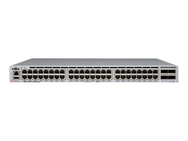 Brocade VDX 6740T-1G - Switch - L3 - managed - 48 x 1000/10000 + 2 x 40 Gigabit QSFP+ (breakout compatible) - back to front airflow XBR-VDX6740T-56-1G-R