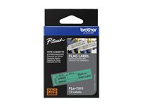 Brother FLe Label - 53/64 Width x 1 49/64 Length - Thermal Transfer - Green - 72 Total Lab