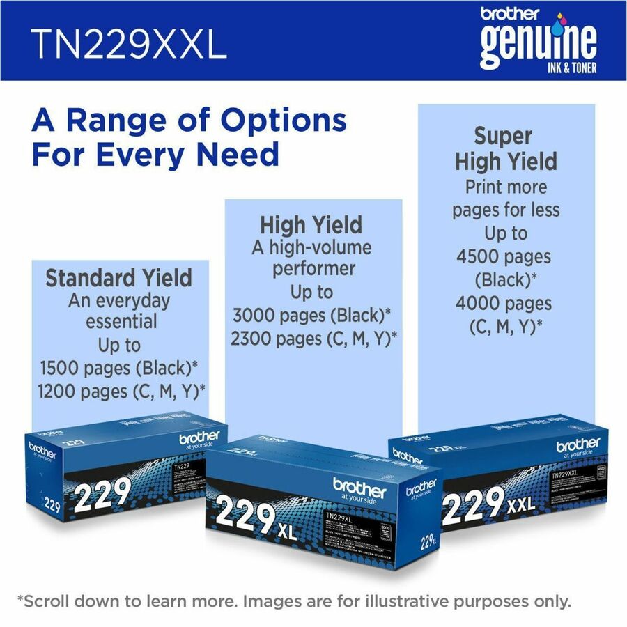 Brother Genuine TN229XXLBK Super High-yield Black Toner Cartridge - Laser - Black - Super