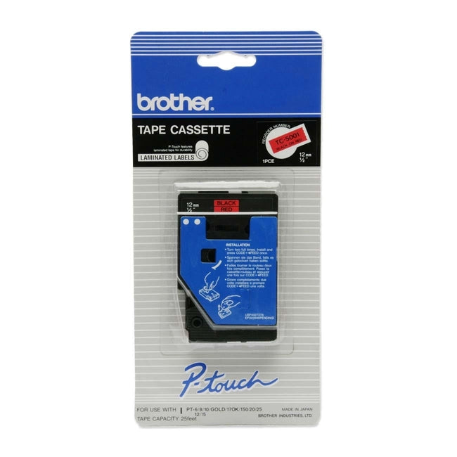 Brother P-touch 12mm Laminated Tape TC5001