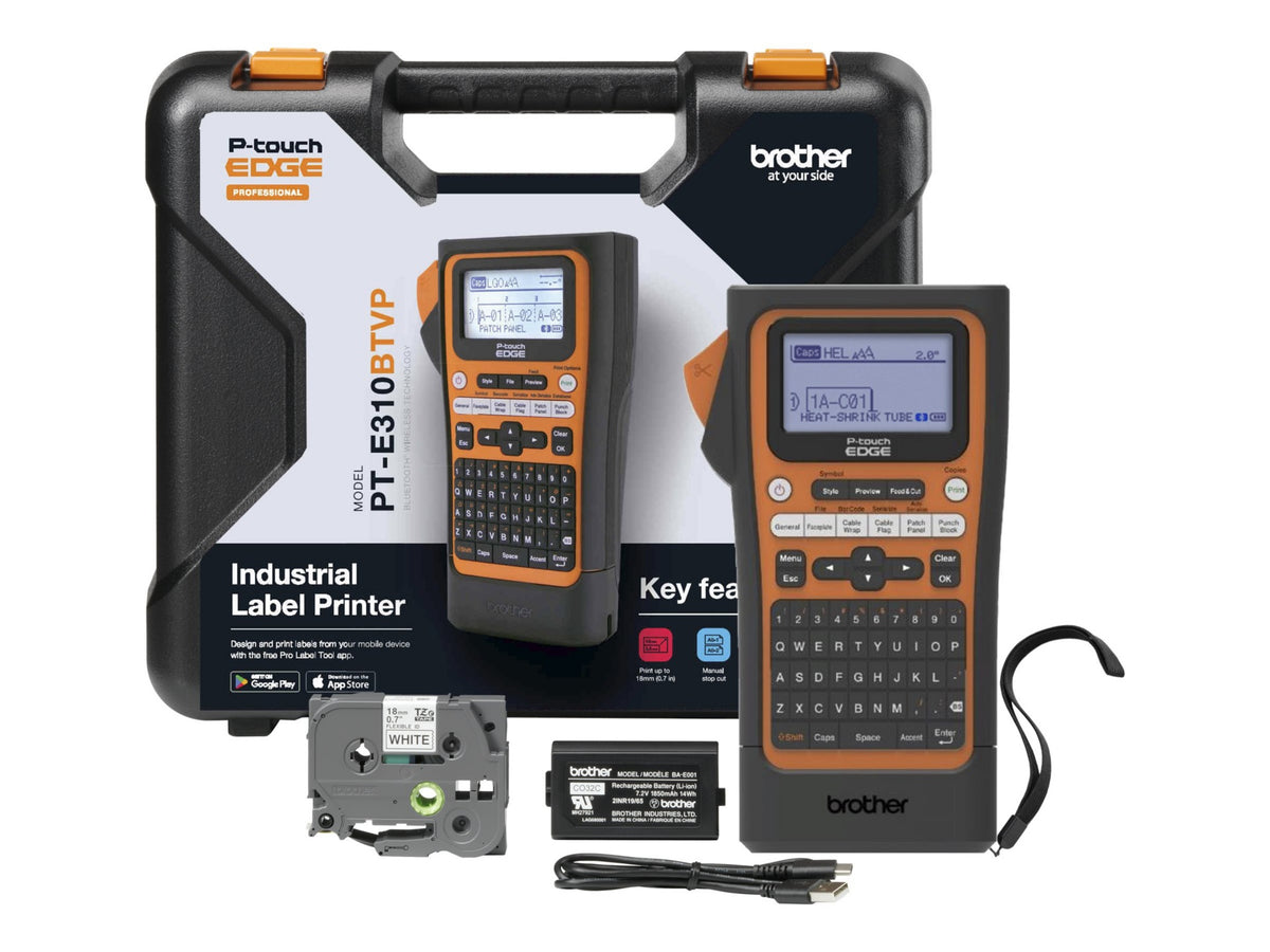 Brother P-touch PT-E310BTVP Handheld Industrial Label Printer