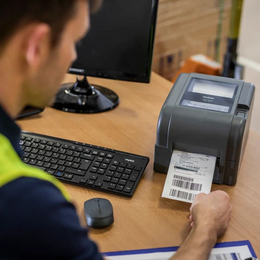 Brother Td-4420Tn Desktop Direct Thermal/Thermal Transfer Printer - Monochrome - Label/Receipt Print - Ethernet - Usb - Yes - Serial - With Cutter