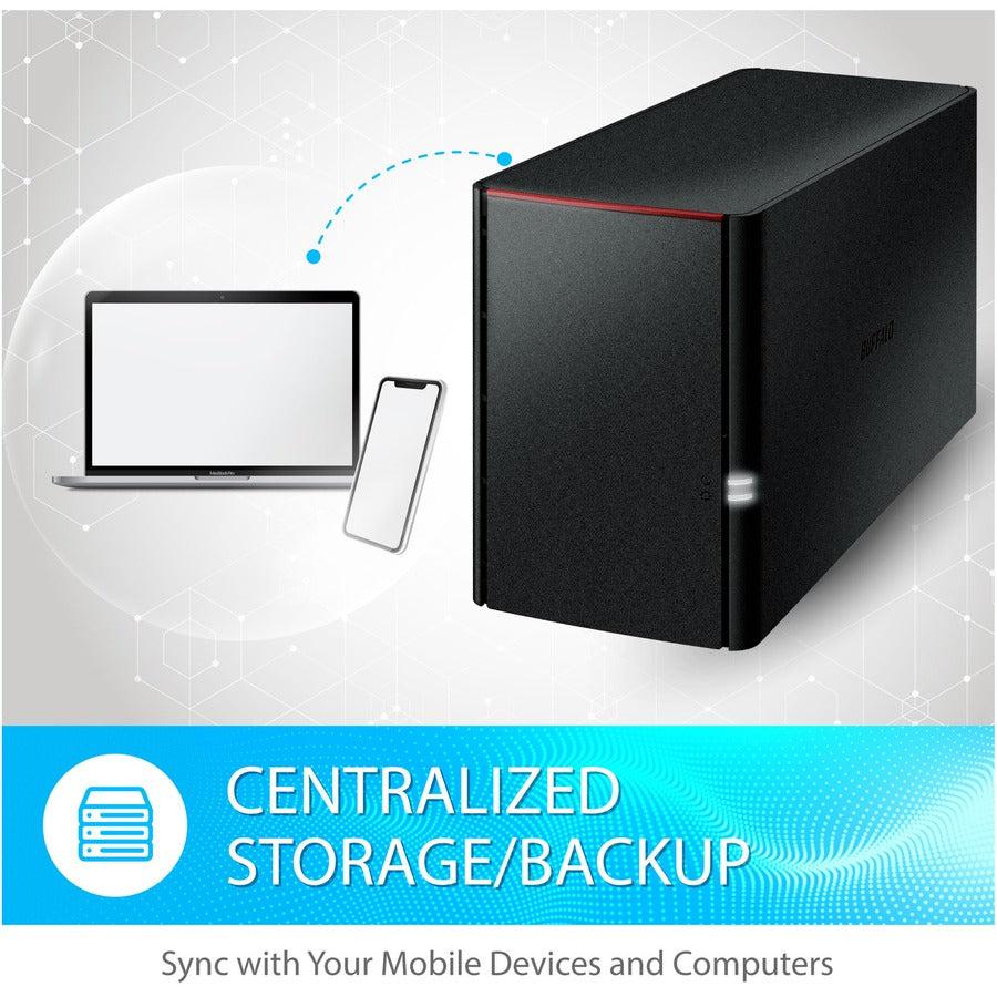 Buffalo LinkStation™ 220 Personal Cloud NAS with 2-Bay RAID LS220D0802