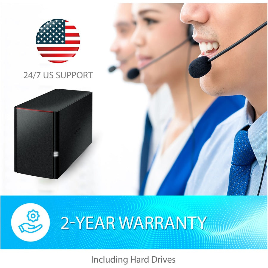 Buffalo LinkStation™ 220 Personal Cloud NAS with 2-Bay RAID LS220D0802