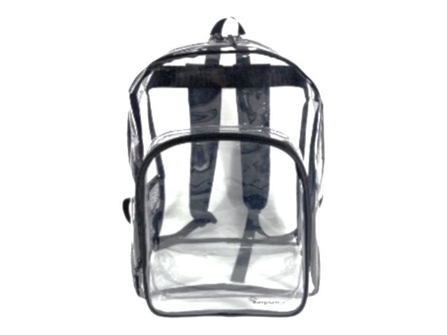 Bump Armor Clear Backpack - Large - Backpack - rugged - large - heavy-duty polyvinyl chloride (PVC) - clear K12C-0809