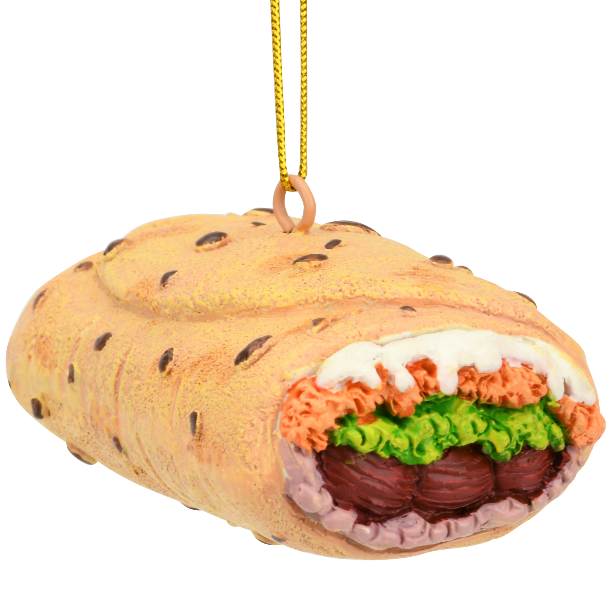 Burrito Wrapped in Tin Foil Food Christmas Ornament