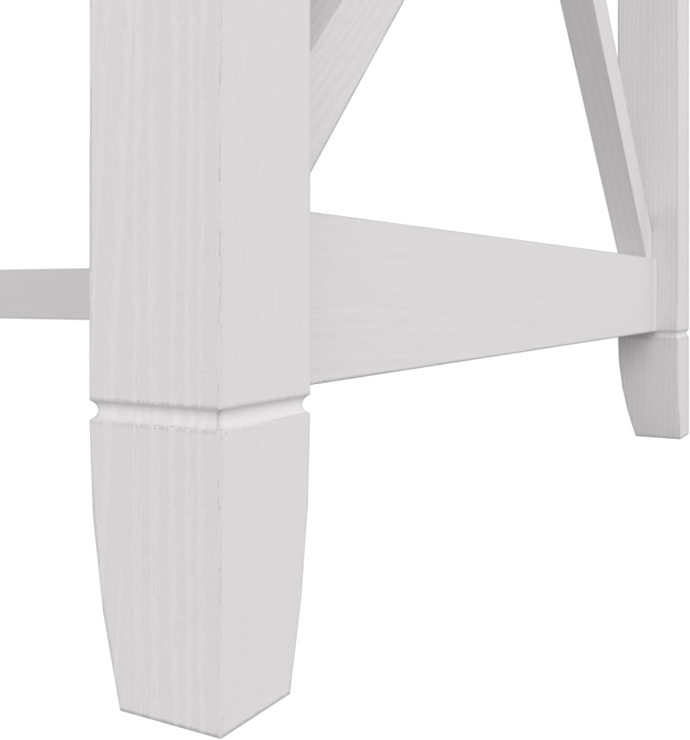 Bush Furniture Key West 60W L Shaped Desk Pure White Oak