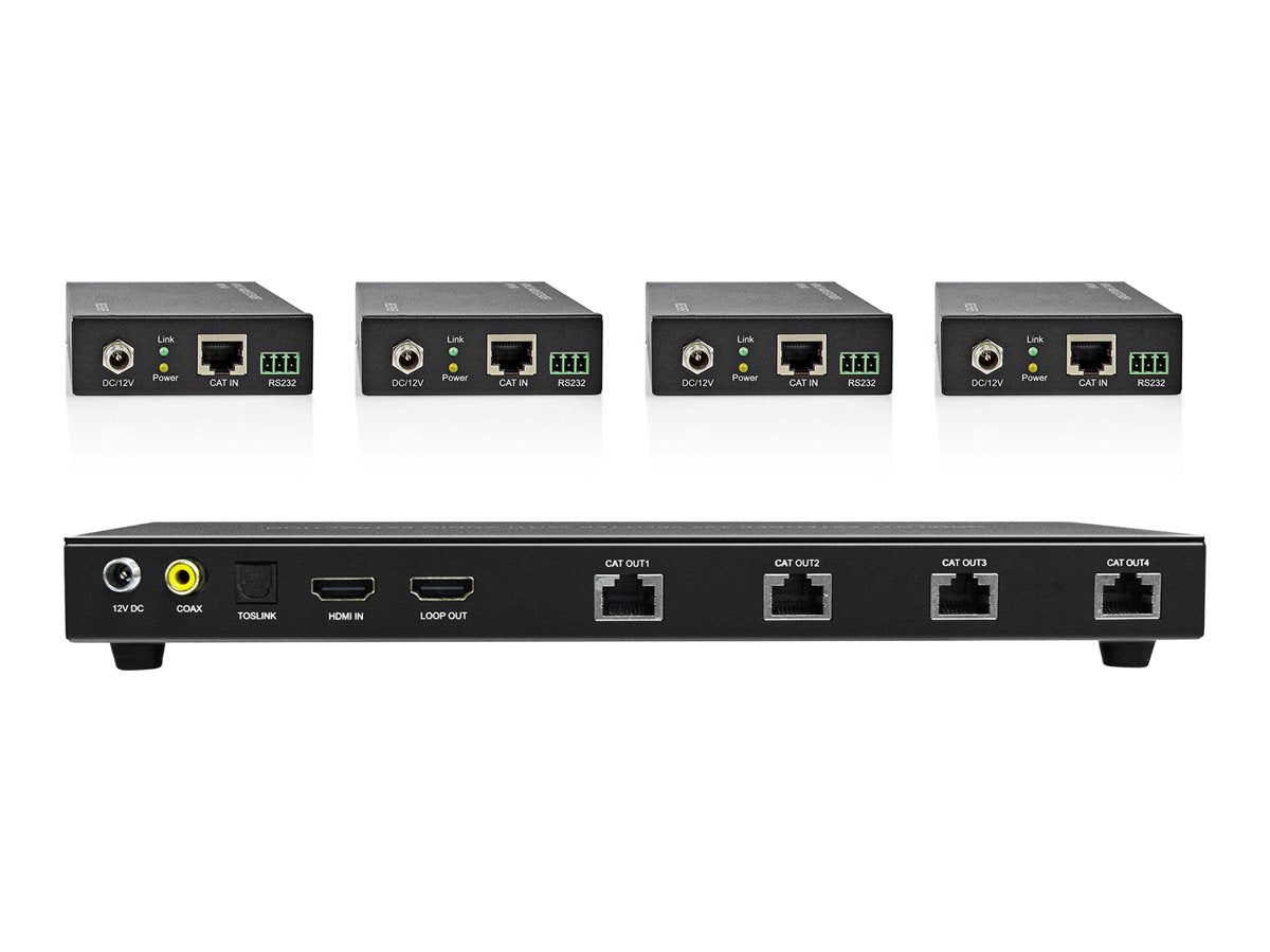 Bytecc - Extender Set - video/audio/serial extender - HDMI, RS-232 - up to 197 ft ET-HM21X4