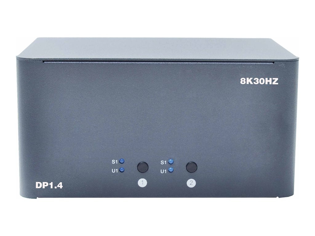 Bytecc KVM-DP2-4 - Video/audio switch - 8K, quad monitor - 4 x KVM / audio - 1 local user - desktop