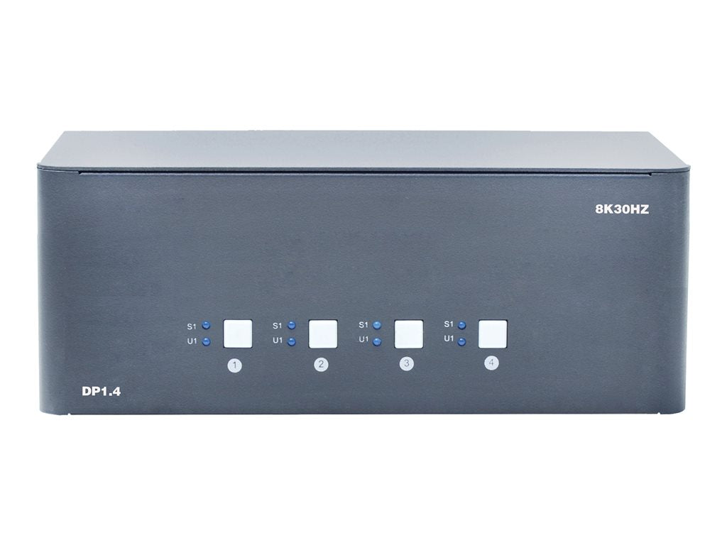 Bytecc KVM-DP4-4 - Video/audio switch - 8K, quad monitor - 4 x KVM / audio - 1 local user - desktop