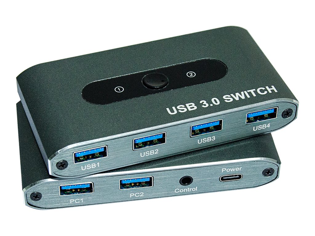 Bytecc U3-SW204 - Hub - KVM switch selector - 4 x SuperSpeed USB 3.0 - desktop