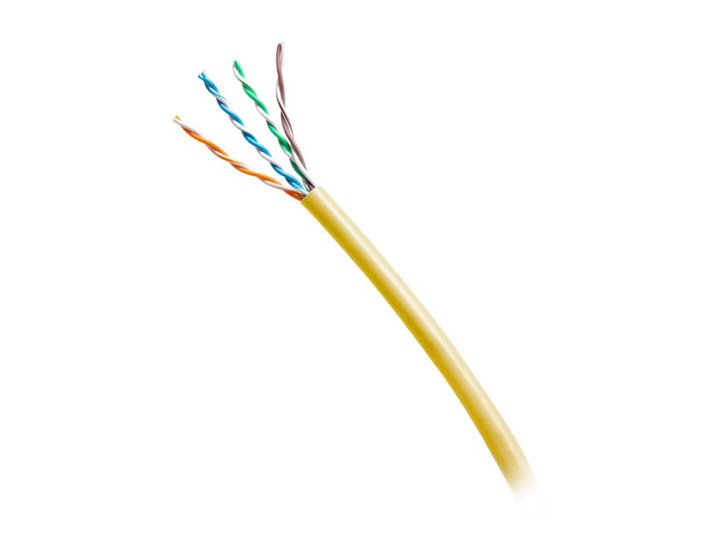 C2G 1000ft (304.8m) TAA-Complaint Cat6 Bulk Unshielded (UTP) Ethernet Network Cable with Solid Conductors-Riser CMR-Rated - Yellow C2G56037
