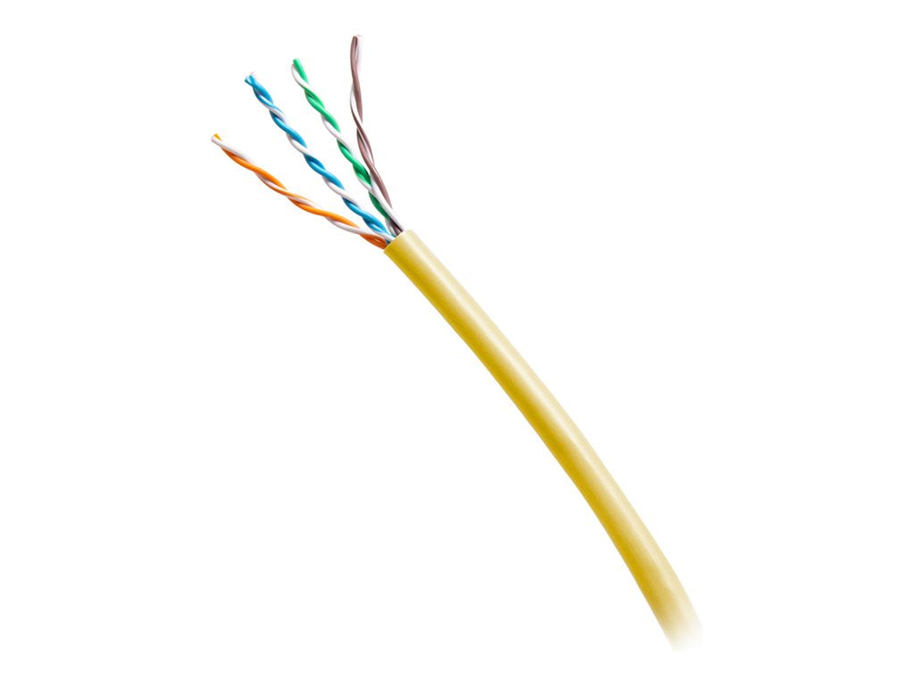 C2G 1000ft (304.8m) TAA-Complaint Cat6 Bulk Unshielded (UTP) Ethernet Network Cable with Solid Conductors-Riser CMR-Rated - Yellow C2G56037