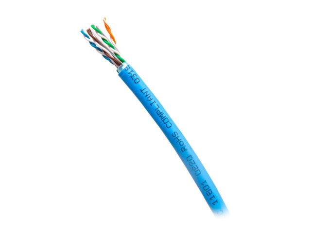 C2G 1000ft (304.8m) TAA-Compliant Cat6 Bulk Foil Shield (F/UTP) Ethernet Network Cable with Solid Conductors-Riser CMR -Rated C2G56040