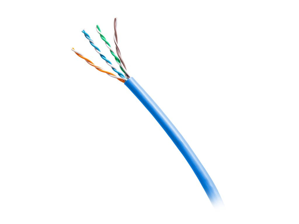 C2G 1000ft (304.8m) TAA-Compliant Cat6 Bulk Unshielded (UTP) Ethernet Network Cable with Solid Conductors-Riser CMR-Rated - Blue C2G56031