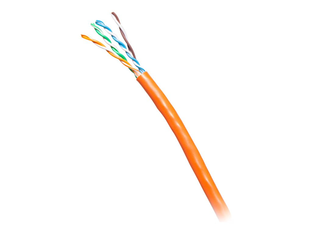 C2G 1000ft (304.8m) TAA-Compliant Cat6 Bulk Unshielded (UTP) Ethernet Network Cable with Solid Conductors-Riser CMR-Rated - Orange C2G56038