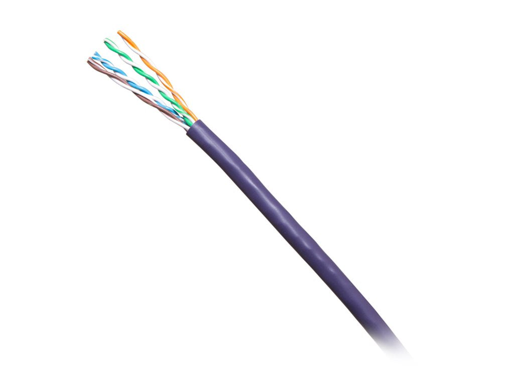 C2G 1000ft (304.8m) TAA-Compliant Cat6 Bulk Unshielded (UTP) Ethernet Network Cable with Solid Conductors-Riser CMR-Rated - Purple C2G56039