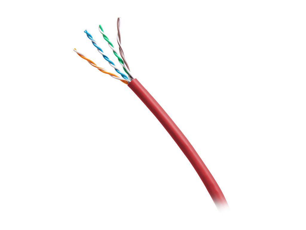 C2G 1000ft (304.8m) TAA-Compliant Cat6 Bulk Unshielded (UTP) Ethernet Network Cable with Solid Conductors-Riser CMR-Rated - Red C2G56036