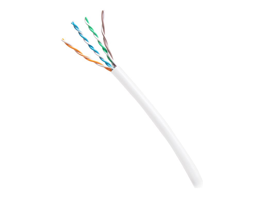 C2G 1000ft (304.8m) TAA-Compliant Cat6 Bulk Unshielded (UTP) Ethernet Network Cable with Solid Conductors-Riser CMR-Rated - White C2G56034