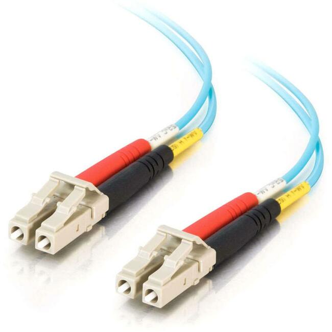 C2G 1M Lc-Lc 10Gb 50/125 Duplex Multimode Om3 Fiber Cable -Aqua- 3Ft Om3 Cable -
