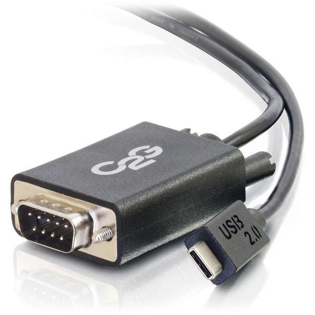 C2G 3Ft Usb 2.0 Usb C To Db9 Serial Rs232 Adapter Cable - Taa - Usb C To Serial