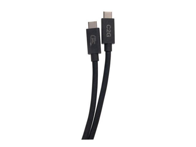 C2G 3.3ft (1m) USB 4.0 USB-C to C (48V 5A) 240W Charging Cable-Black - USB cable - 24 pin USB-C (M) to 24 pin USB-C (M) - Thunderbolt C2G54552