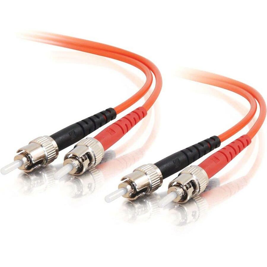 C2G-3m ST-ST 62.5/125 OM1 Duplex Multimode PVC Fiber Optic Cable - Orange 05577