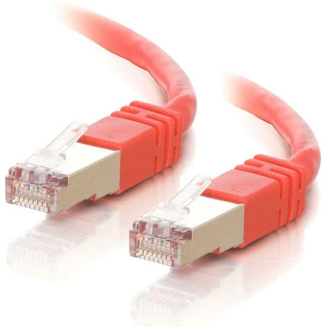 C2G 50Ft Cat5E Molded Shielded (Stp) Network Patch Cable - Red