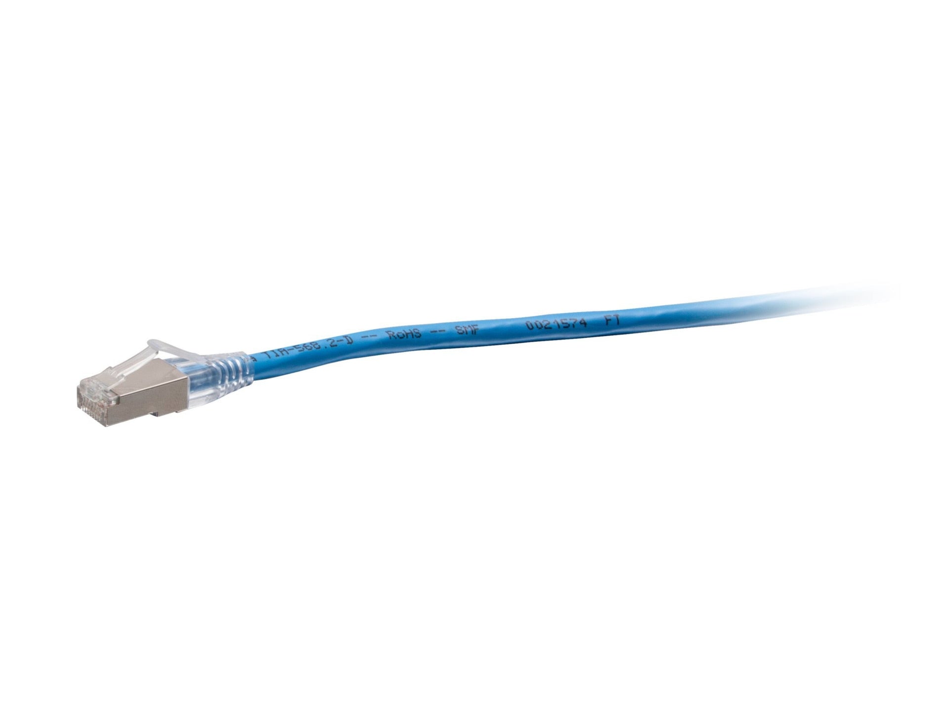 C2G 50ft Cat6a Snagless Shielded Patch Cable - Blue