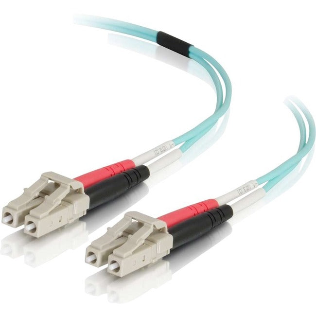 C2G 7M Lc-Lc 50/125 Duplex Multimode Om4 Fiber Cable - Aqua - 23Ft Om4 Cable - 2